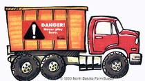Grain truck danger
