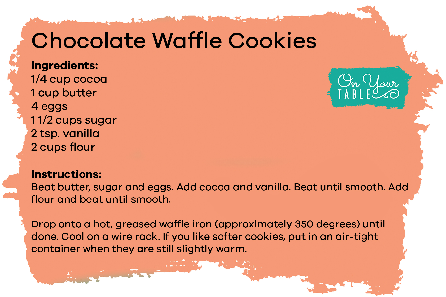 Chocolate Waffle Cookies