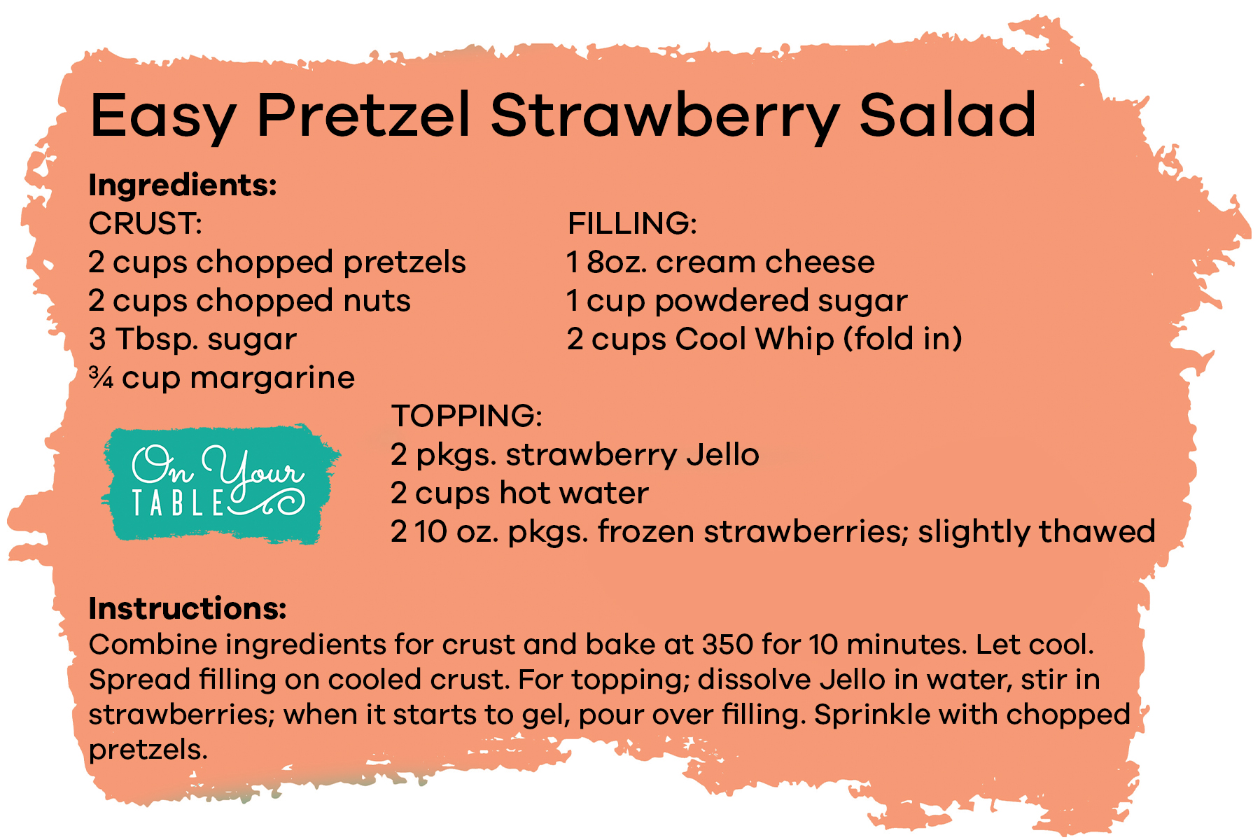 Easy Pretzel Strawberry Salad