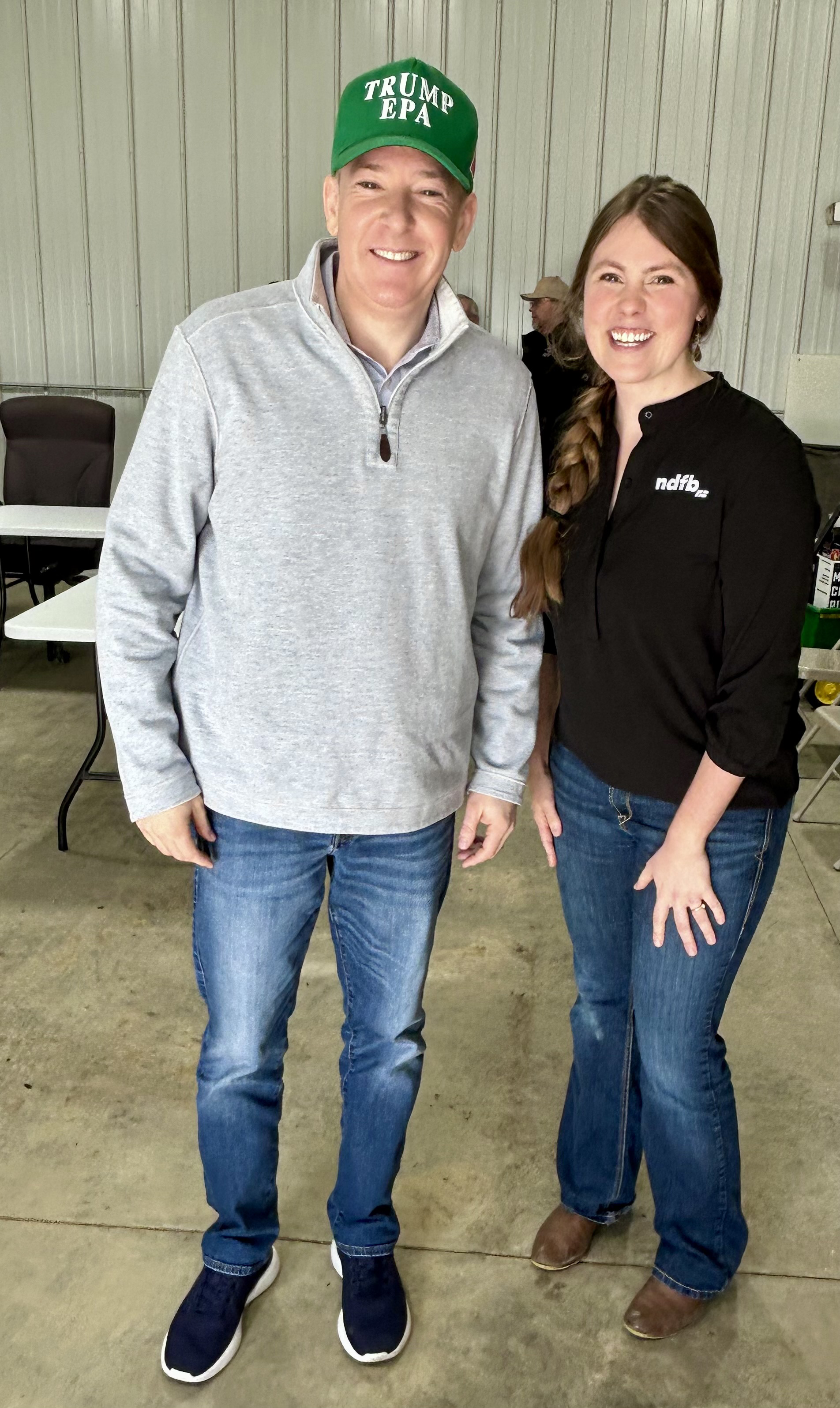 EPA Administrator Lee Zeldin and NDFB Public Policy Liaison Emmery Mehlhoff