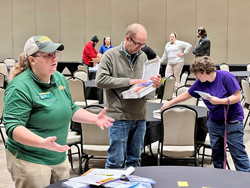 Angie Johnson of NDSU Extension at farm safety event