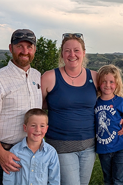 Jason Topp and his family visiting Medora, N.D.