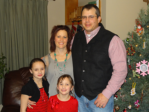 Jolyn and her family at Christmas