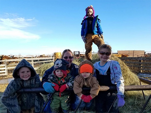 Kids helping on the farm