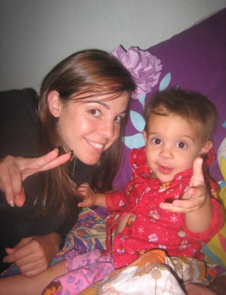 Elizabeth and daughter as a baby