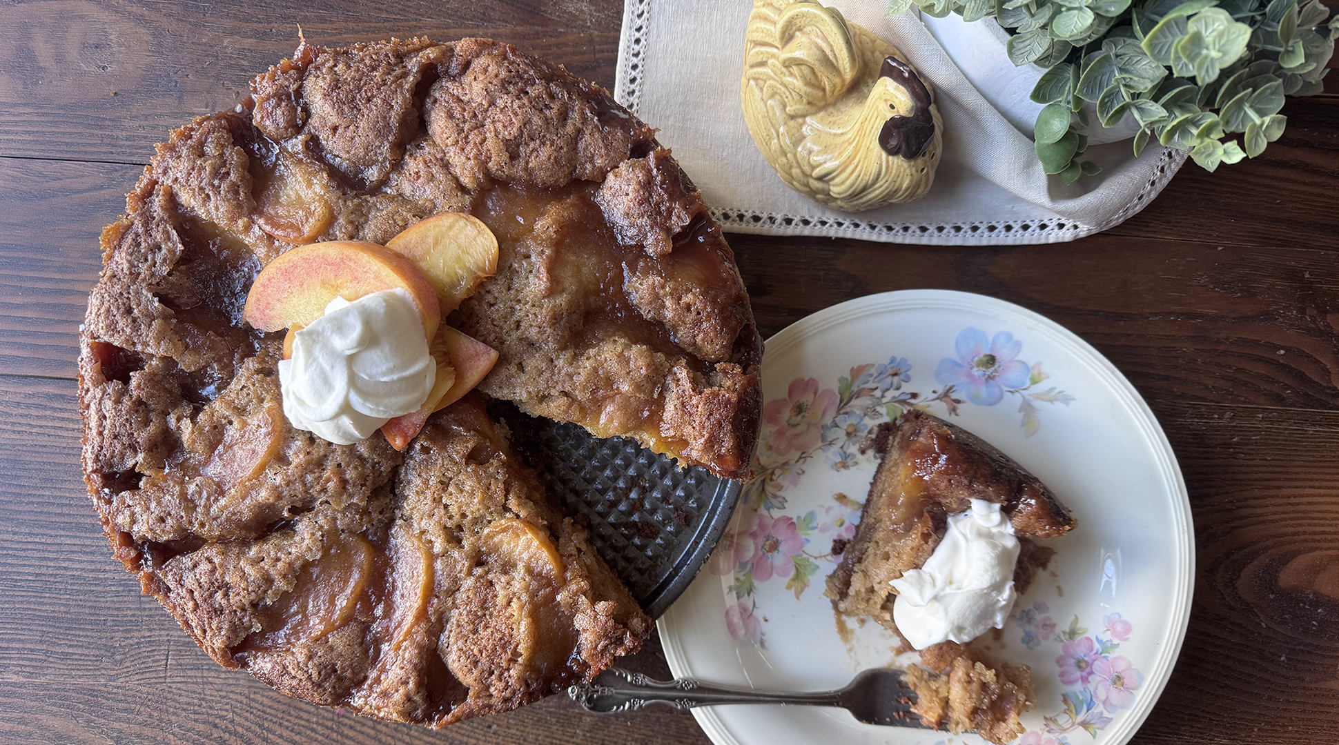 Moist Peach Coffee Cake