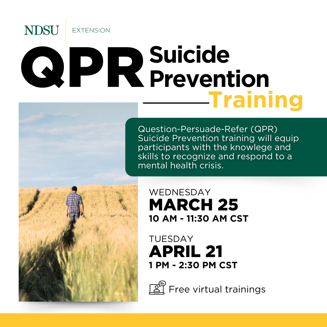 NDSU Extension QPR logo for Suicide Prevention Training