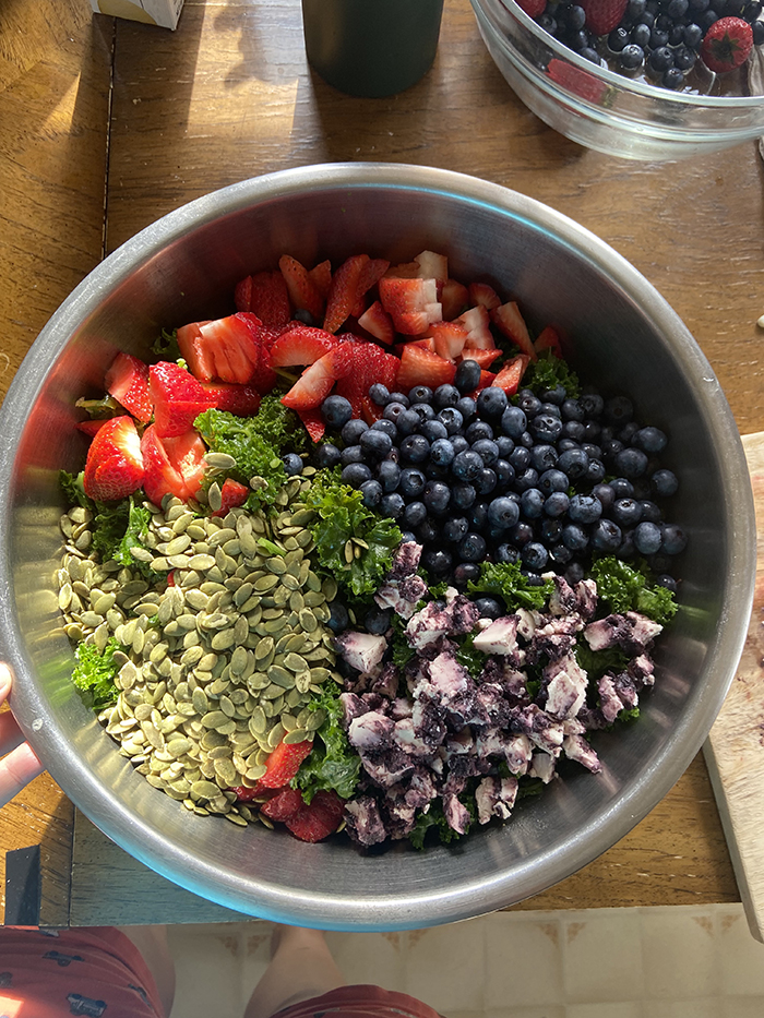 A simple yet festive summer salad