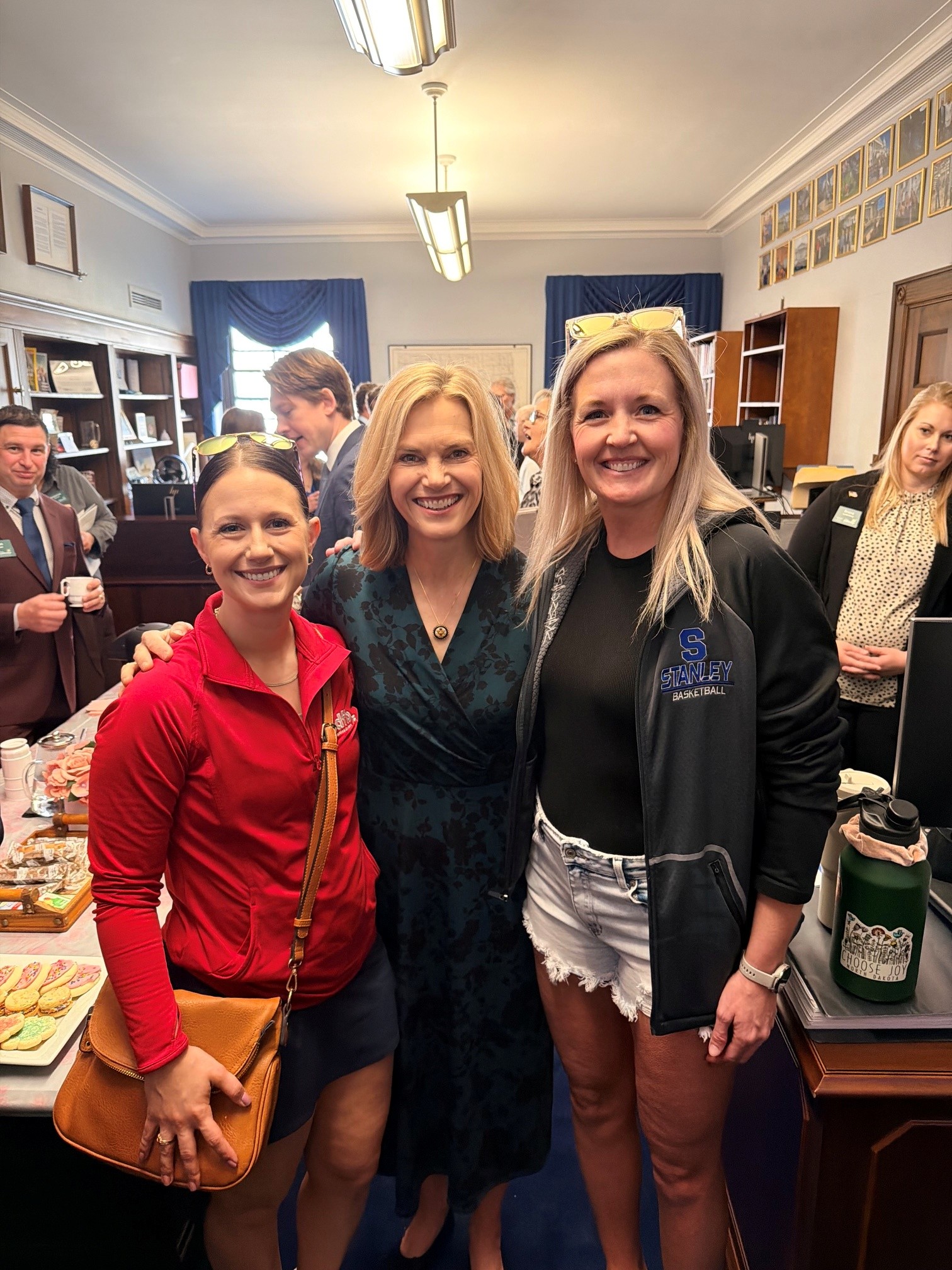 Samantha Froelich, Congresswoman Julie Fedorchak and Ashley Skarsgard