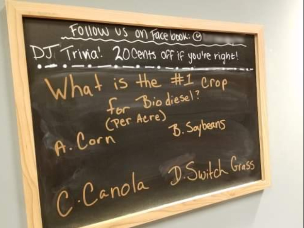 chalkboard soybean trivia
