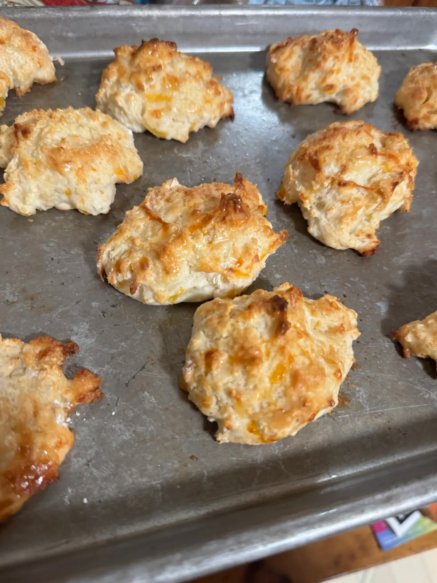 Baked, yummy cheesy biscuits