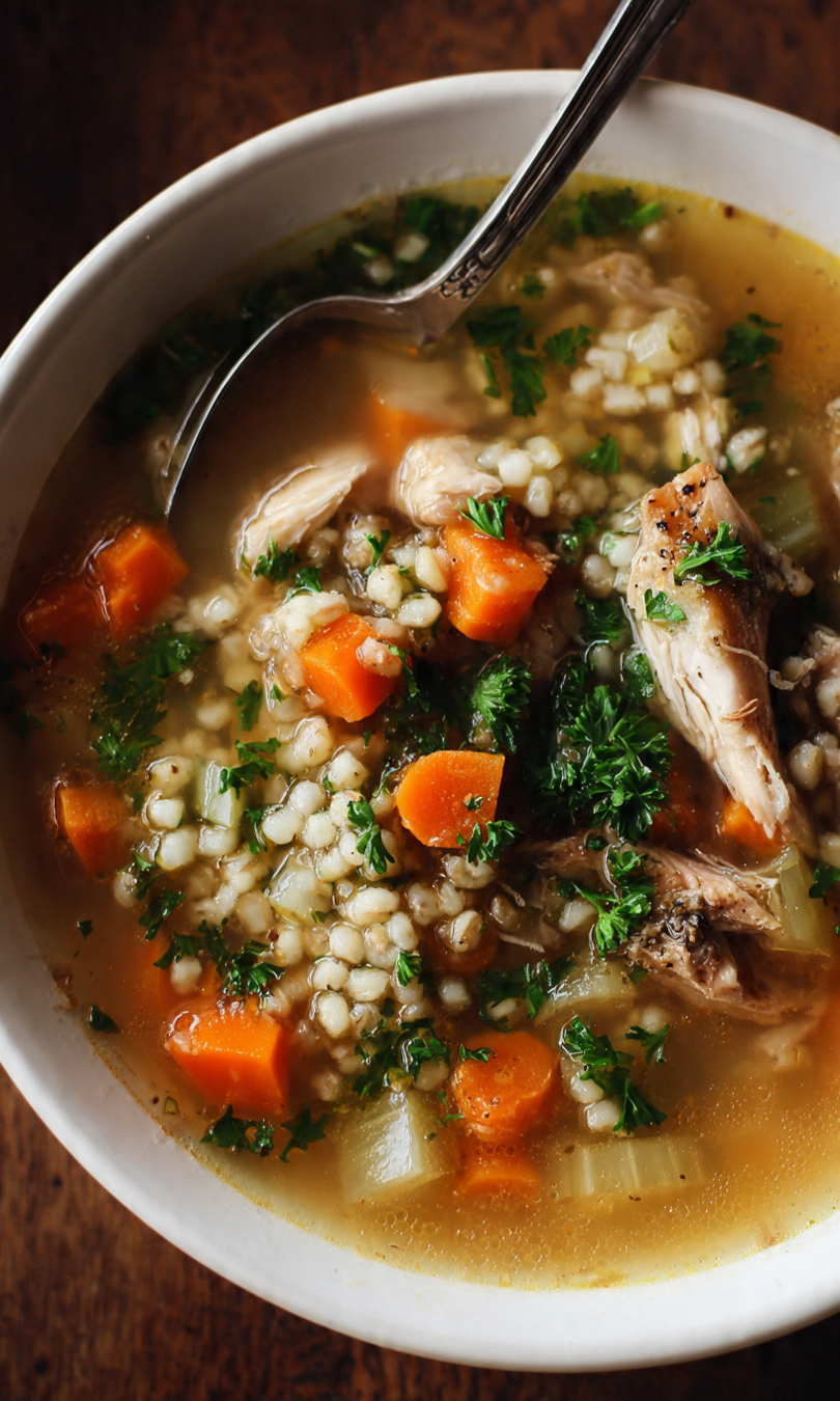Turkey bone broth vegetable soup