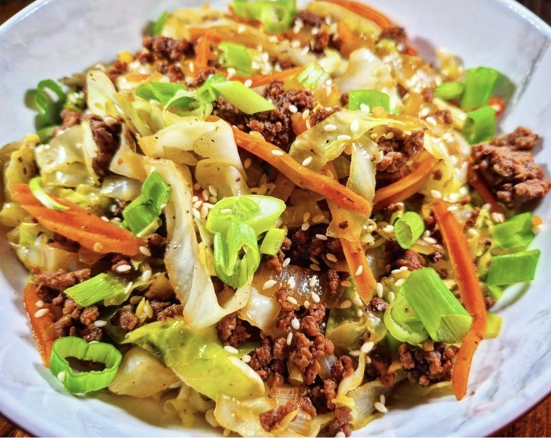 Egg roll in a bowl