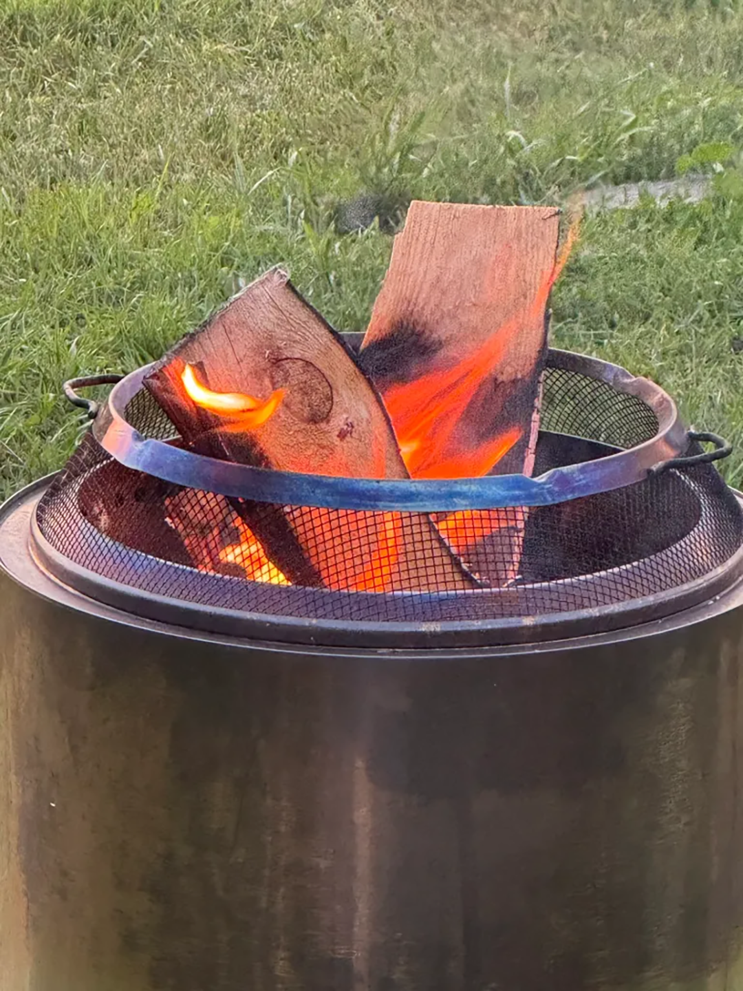 firepit in the summer